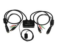 StarTech.com SV211HDUA - Switch conmutador KVM de 2 Puertos HDMI USB Audio Mini