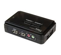 StarTech.com SV211KUSB - Kit de conmutador KVM USB de 2 puertos con audio y cabl