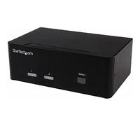 StarTech.com - Conmutador KVM de 2 puertos con VGA doble y concentrador USB 2.0 de 2 puertos