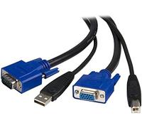 StarTech.com Cable de 3m KVM USB Universal 2 en 1
