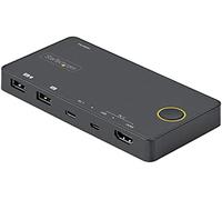 Startech.com switch conmutador de 2 puertos híbrido usb-a hdmi y usb-