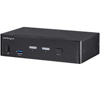 Startech.com switch conmutador kvm de 2 puertos displayport - 4k a 60h