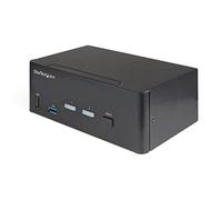 StarTech.com Switch Conmutador KVM de 2 Puertos HDMI 2.0 4K para 2 Monitores - Vídeo de 4K y 60Hz Ultra HD HDR - Hub Ladrón USB 3.0 de 2 Puertos y 4 Puertos USB 2.0 Audio HotKey - TAA (SV231DHU34K6)