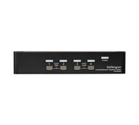 StarTech.com Switch Conmutador KVM de 4 Puertos DisplayPort - 4K 60Hz - para Una Pantalla - Switch KVM de 4 Puertos DP 1.2 con Hub Ladrón USB 2.0 y Audio - Dell, HP, Apple - TAA