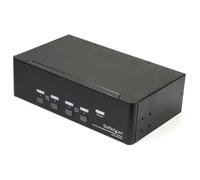 StarTech.com - Switch Conmutador KVM de 4 Puertos Dobles DisplayPort de 4K 60Hz - KVM de 4 Puertos Duales DP