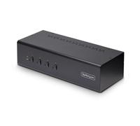 StarTech.com Switch Conmutador KVM de 4 Puertos y 2 Monitores DisplayPort - 4K 60Hz - Hub Ladrón 2 Puertos USB 5Gbps - 2x USB 2.0 HID - Teclas de Acceso Rápido y Botones - TAA