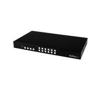 StarTech.com Switch Conmutador Matrix HDMI 4x4 con Multivisor Videowall, Imagen e Imagen PAP, RS232/Telnet/IR, Aluminio Negro, Full HD 1080p, 4 Entradas 4 Salidas, 8 Puertos HDMI