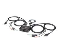 StarTech.com Switch Conmutador KVM de 2 Puertos DisplayPort 4K60Hz con Cables Incorporados ( SV211DPUA4K )