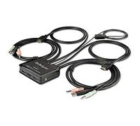 StarTech.com Switch KVM de 2 Puertos HDMI con Cables Incorporados - USB 4K 60Hz