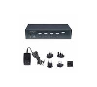 StarTech.com Switch KVM de 4 Puertos DisplayPort para Un Monitor - 4K 60Hz - Hub Ladrón de 6 Puertos USB - TAA - DisplayPort 1.2 - Independiente del Sistema - TAA