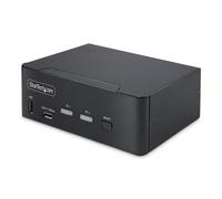 StarTech.com Switch KVM DisplayPort 1.4 de 2 Puertos y 2 Monitores - 8K 60Hz - con Hub USB de 2 Puertos (10Gbps) - TAA