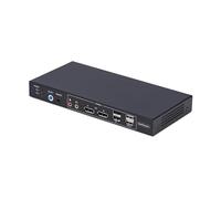StarTech.com - Switch KVM DisplayPort de 2 Puertos y 2 Pantallas - Conmutador KVM con Hub USB de 4 Puertos - con Matriz de Vídeo