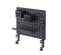 StarTech.com Tablero Perforado de Sobremesa con Abrazadera - Panel Perforado de Acero con Accesorios para Escritorio - Negro