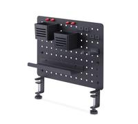 StarTech.com Tablero Perforado de Sobremesa con Abrazadera - Panel Perforado de Acero con Accesorios para Escritorio - Negro