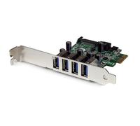 Tarjeta USB - StarTech.com PEXUSB3S4V Tarjeta Adaptador PCI-E Express USB 3.0 4 Puertos UASP
