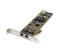 StarTech Tarjeta adaptadora de red PCIe PoE/PSE Gigabit 2 puertos RJ45 – LP4 macho / SATA