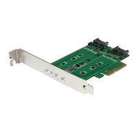 StarTech.com Tarjeta Adaptadora de 3 Puertos M.2 NGFF para SSD, Soporta 1x SSD M