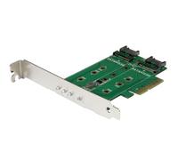 StarTech Tarjeta M.2 PCIe PEXM2SAT32N1 3 puertos (1 NVMe, 2 SATA III) PCIe 3.0 Talla única Verde