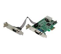 StarTech.com Tarjeta Adaptadora PCI Express PCIe de 2 Puertos Serie de Perfil Bajo RS232 UART 16550 Serial - 2x DB9 Macho - Low Profile (PEX2S553LP)
