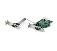 StarTech Tarjeta PCIe Serie PEX2S953LP – 2 puertos RS232, UART 16950, perfil bajo, Windows y Linux