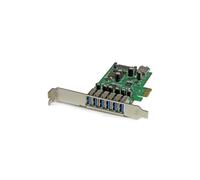 StarTech.com Tarjeta Controladora PCI Express USB 3.0 de 7 Puertos - 6 Externos 1 Interno - Alimentación SATA (PEXUSB3S7)