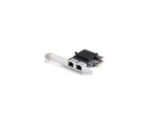 StarTech.com Tarjeta de Red PCIe Gigabit 5G de 2 Puertos, Tarjeta LAN PCI Express 5G/2,5G/1G/100M/10M, Realtek RTL8126, Windows y Linux