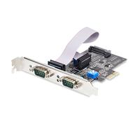 StarTech.com Tarjeta de Serie PCI Express de 2 Puertos - Adaptador/Tarjeta PCIe de 2 Puertos a RS232/RS422/RS485 (DB9), Soporte de Perfil Bajo