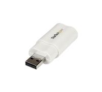 StarTech.com Tarjeta de Sonido Estéreo USB Externa Adaptador Conversor - Blanco
