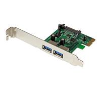 StarTech.com Tarjeta PCI Express de 2 Puertos USB 3.0 (5Gbps) con UASP y Alimentación SATA - Adaptador Hub USB SuperSpeed Interno (PEXUSB3S24)