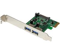 Tarjeta USB - StarTech.com PEXUSB3S24 Tarjeta PCI Express 2 Puertos USB 3.0 UASP Alimentacion SATA