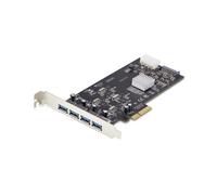 StarTech.com Tarjeta PCI Express de 4 Puertos USB-A - Tarjeta PCIe USB 3.2 de 5Gbps - 4 Controladores USB Independientes - Hub Interno USB-A - Windows/macOS/Linux