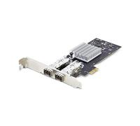 StarTech.com Tarjeta PCIe 2.1x1 de Red de Fibra Óptica/Cobre Ethernet 1Gb SFP de 2 Puertos - Chipset Controlador Intel I350-AM2 - Cobre de 1000BASE/Fibra Óptica - Nic (P021GI-NETWORK-CARD)