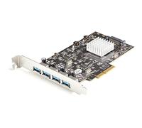 StarTech.com Tarjeta PCIe de 4 Puertos USB-A - Tarjeta PCI Express de Expansión USB Tipo A 3.2 Gen 2 de 10Gb con 2 Controladores - 4x USB-A - Tarjeta Adaptadora PCIe USB - Win/Mac/Linux