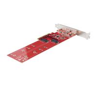 StarTech.com Tarjeta PCIe Adaptadora para 2 SSDs M.2, PCI Express x8 o x16 a NVMe Doble o SSDs M.2 AHCI, PCI Express 4.0, 7,8Gbps por Unidad con Bifurcación - Windows o Linux (DUAL-M2-PCIE-CARD-B)