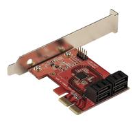 SATA PCIE CARD - 4 PORT (6GBPS) PCIE SATA EXPANSION CARD ASM11 64 4P6G-PCIE-SATA-CARD