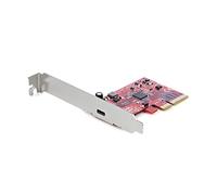 StarTech.com Tarjeta PCIe de 1 Puerto USB C USB 3.2 Gen 2x2 - Tarjeta PCI Express 3.0 x4 USB Tipo C de 20Gbps - Win y Linux (PEXUSB321C)