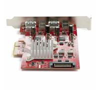 StarTech.com - Tarjeta PCIe de 4 Puertos USB - Tarjeta de Expansión PCI Express USB de 10Gbps con 2 Controladores - 2 Puertos US
