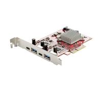 StarTech.com Tarjeta PCIe de 4 Puertos USB - Tarjeta de Expansión PCI Express USB de 10Gbps con 2 Controladores - 2 Puertos USB-C y 2 Puertos USB-A (USB 3.2 Gen 2) - Tarjeta PCI-e USB/USB-C