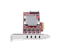 StarTech.com Tarjeta PCIe USB-C de 4 Puertos - Hub Interno Tipo C 3.2 10Gb - 4 Controladores Independientes - TAA