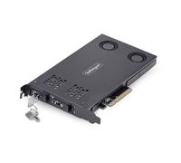 StarTech.com Tarjeta Rack Móvil de 2 Bahías para SSD NVMe M.2 a PCIe x8 - Requiere Bifurcación - Intercambio en Caliente