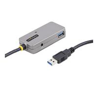 StarTech.com Hub Extensor USB - Cable USB 3.0 de 10m con Hub USB-A de 4 Puertos - Repetidor USB Activo Alimentado por el Bus - con Fuente de 20W - con Protección ESD Nivel 2 (U01043-USB-EXTENDER)