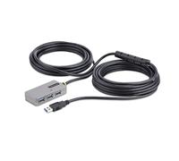StarTech Hub extensor USB U01043, Cable USB 3.0 10 m, hub de 4 puertos, fuente 20W