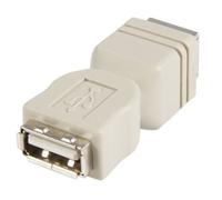 StarTech.com USB A-B Cable Adapter - Adaptador para Cable (USB A, USB B, Gris, Hembra/Hembra)