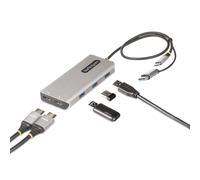 StarTech.com USB-C Multiport Adapter w/Attached USB-C to USB-A Dongle, Dual HDMI