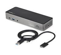 StarTech.com USB-C & USB-A Dock - Hybrid Universal Triple Monitor Laptop Docking