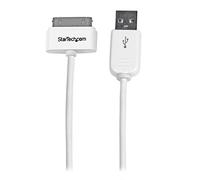 StarTech.com USB2ADC1M - Cable Cargador (1 m, 30 Pines de Apple a USB 2.0) Blanco