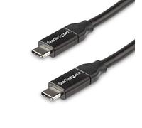 StarTech.com USB2C5C50CM - Cable de 50 cm USB-C a USB-C (Capacidad para Entrega de alimentación 5A) Color Negro