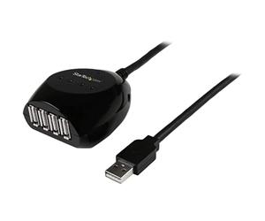StarTech.com USB2EXT4P15M - Cable Extensor Activo USB 2.0 con hub de 4 Puertos, 15 m