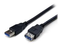 StarTech.com USB3SEXT2MBK - Cable USB 3.0 (USB A Macho a Hembra) 2 m, Negro 6 ft