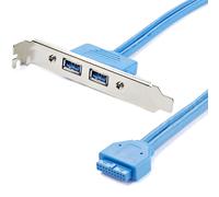 StarTech.com USB3SPLATE - Cabezal de 2 Puertos USB 3.0 SuperSpeed con conexión a